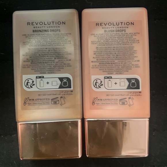 NWT MAKEUP REVOLUTION BRONZING & BLUSH DROPS - Picture 3 of 9